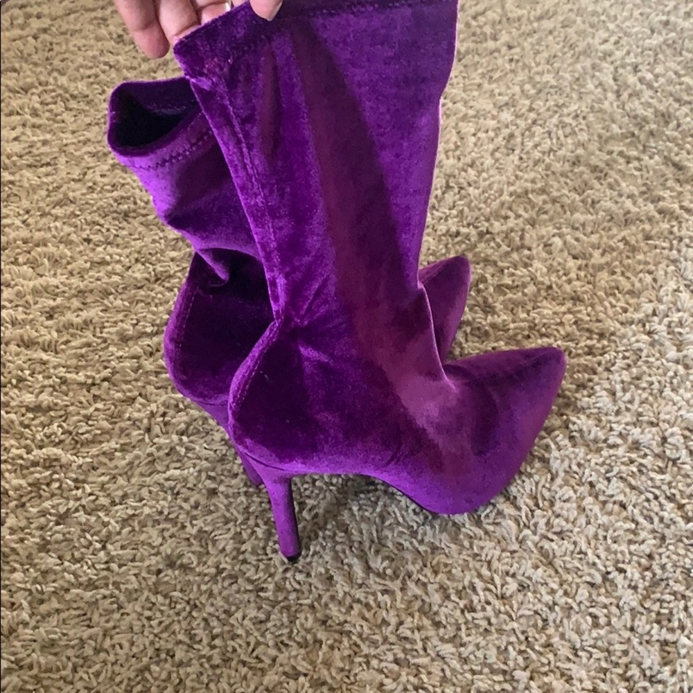 Purple Ankle Boots